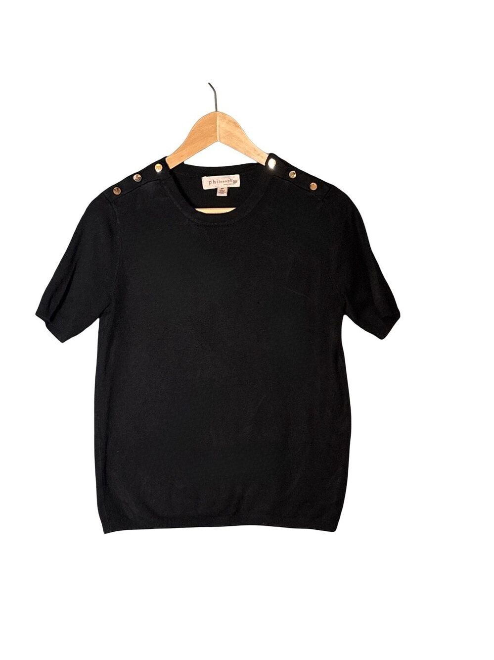 Philosophy Black Crewneck Sweater - Small